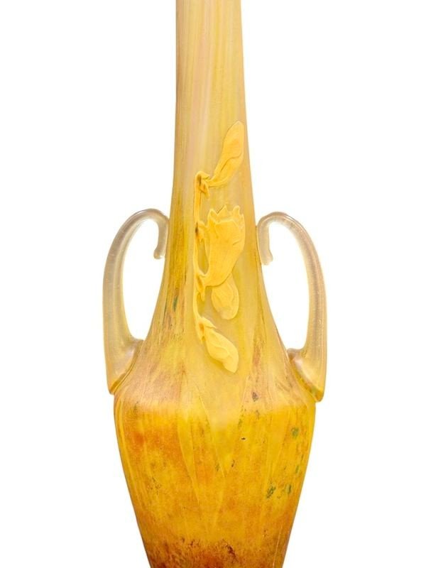 Daum Nancy Art Nouveau Vase "freesias"-photo-1