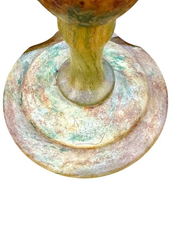 Daum Nancy Art Nouveau Vase "freesias"-photo-2