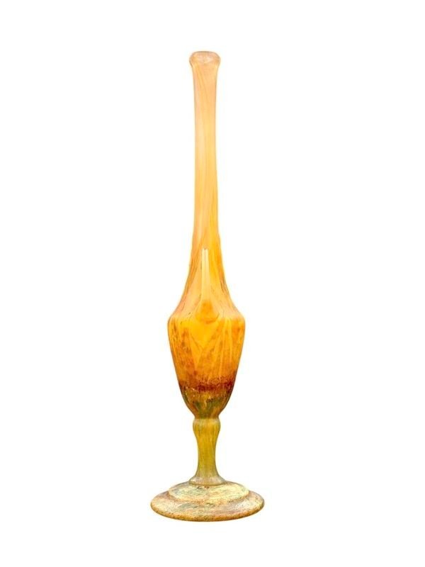 Daum Nancy Art Nouveau Vase "freesias"-photo-3