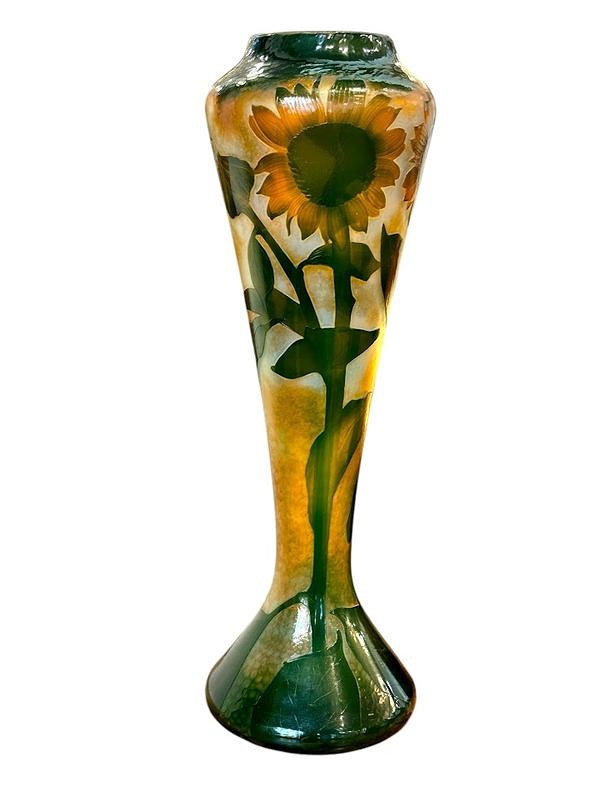 Vase Daum Martelé Art Nouveau "Aux Tournesols"