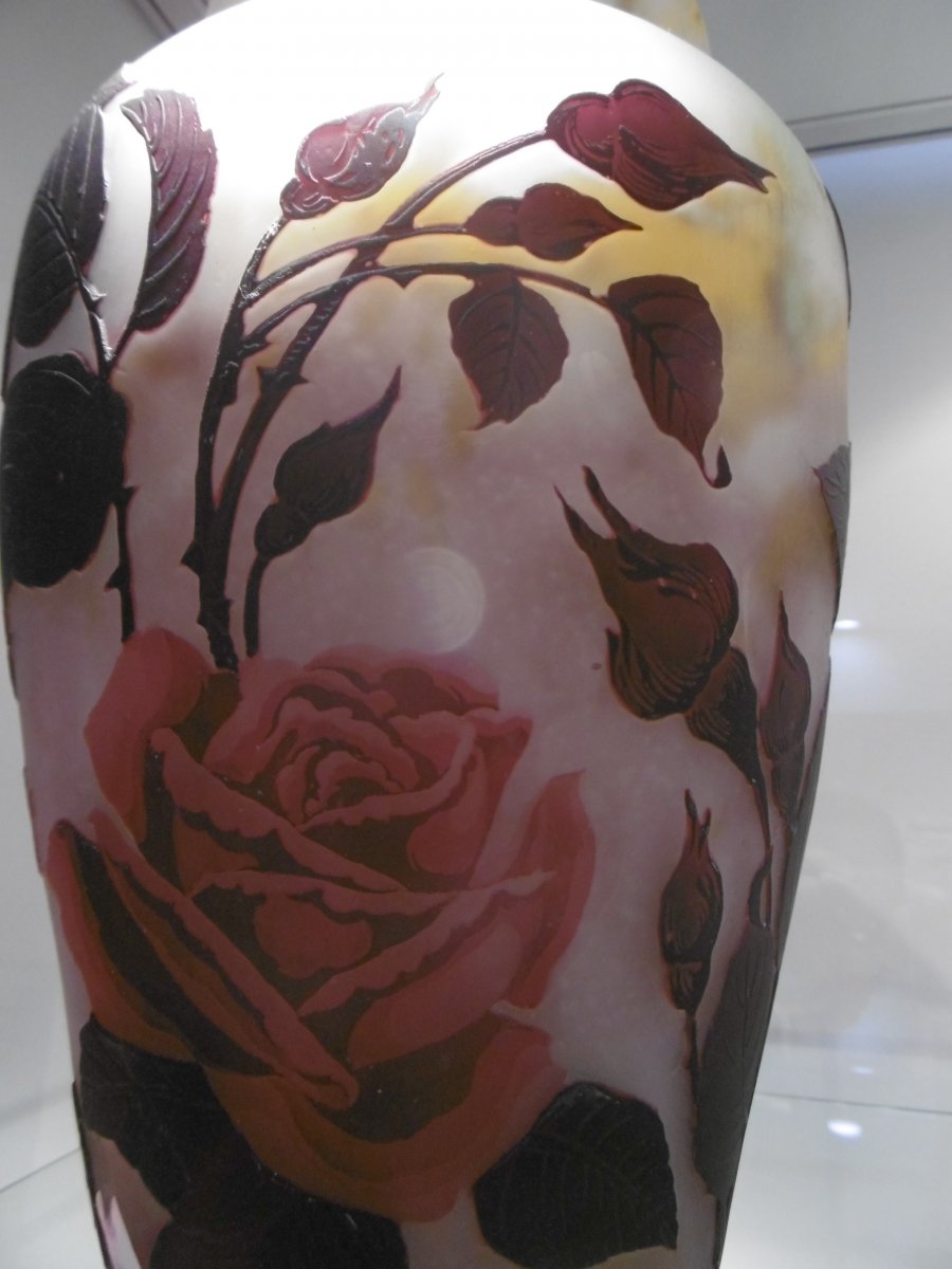 Vase Aux Roses Muller Fréres Luneville-photo-3