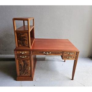 Louis Majorelle Art Nouveau Cardboard Desk "with Algae"