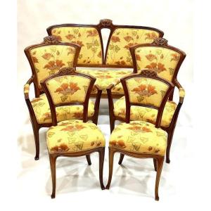 Art Nouveau Living Room Set "ginkgo Biloba"