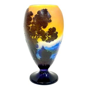 Emile Gallé Vase Art Nouveau  "Paysage Alsacien"