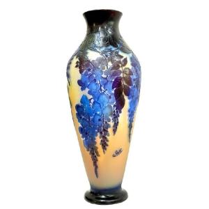  Emile Gallé Monumental Vase "wisteria"