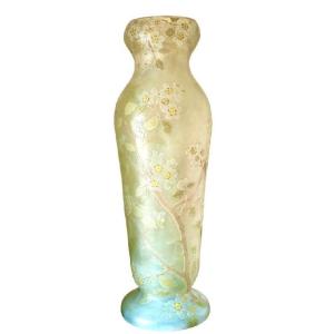 Monumental Vase Legras "Fleurs De Pommiers"