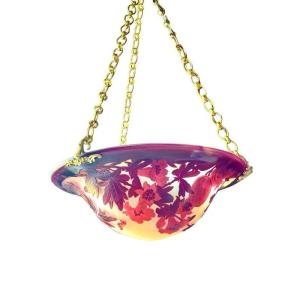 Emile Gallé Art Nouveau Ceiling Light "with Pomegranates"