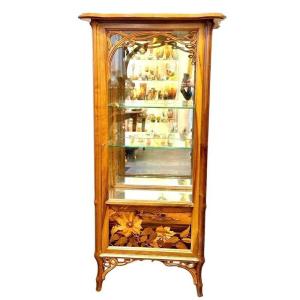 Emile Gallé Vitrine Art Nouveau "Clématites"