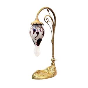 Muller Frères Lunéville Lampe Art Nouveau "Cœur de Marie"