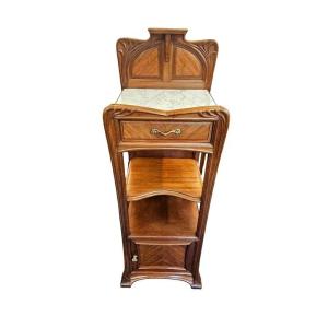 Louis Majorelle Bedside Table "ornate Moldings"