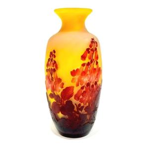 Emile Gallé Vase Art Nouveau "digitales Rouges"