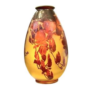 Emile Gallé Art Nouveau Vase "with Magnolias"