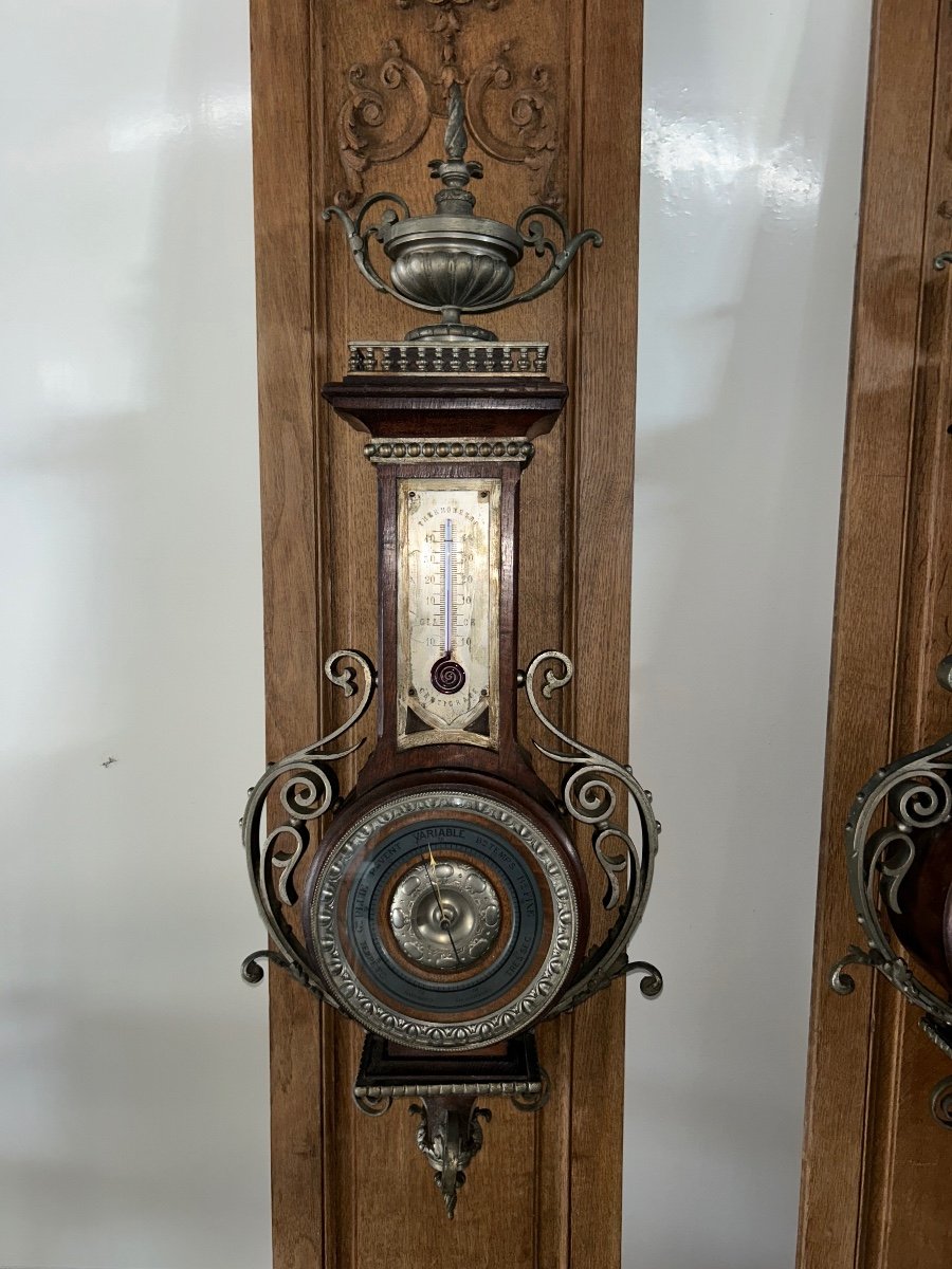 Large Pair Of Cartel And Barometer -photo-2