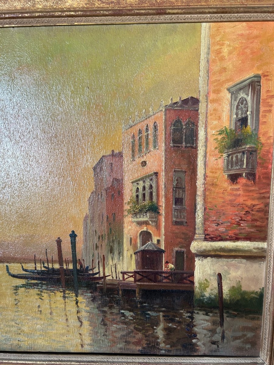 19th Century Painting View Of Venice-photo-2