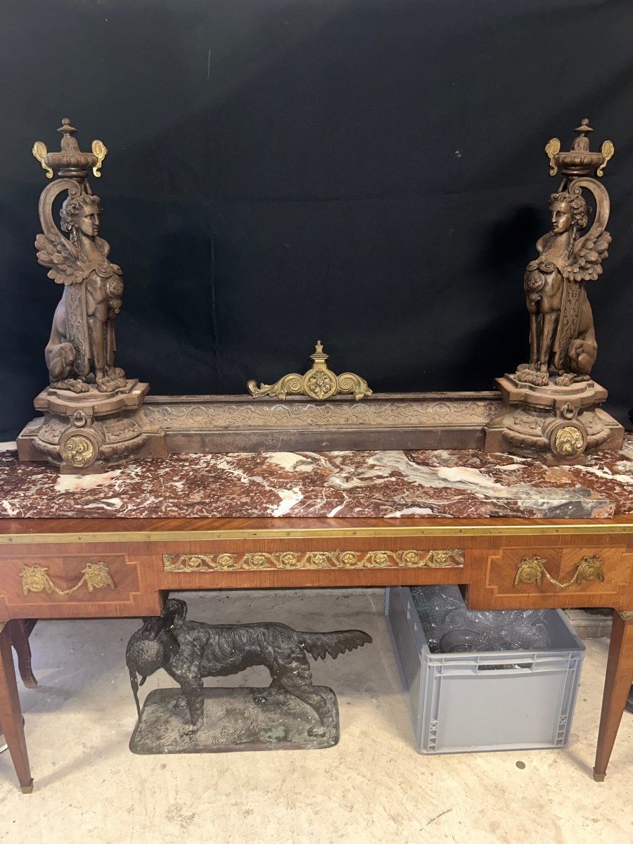 Pair Of Andirons By Eugène Piat 