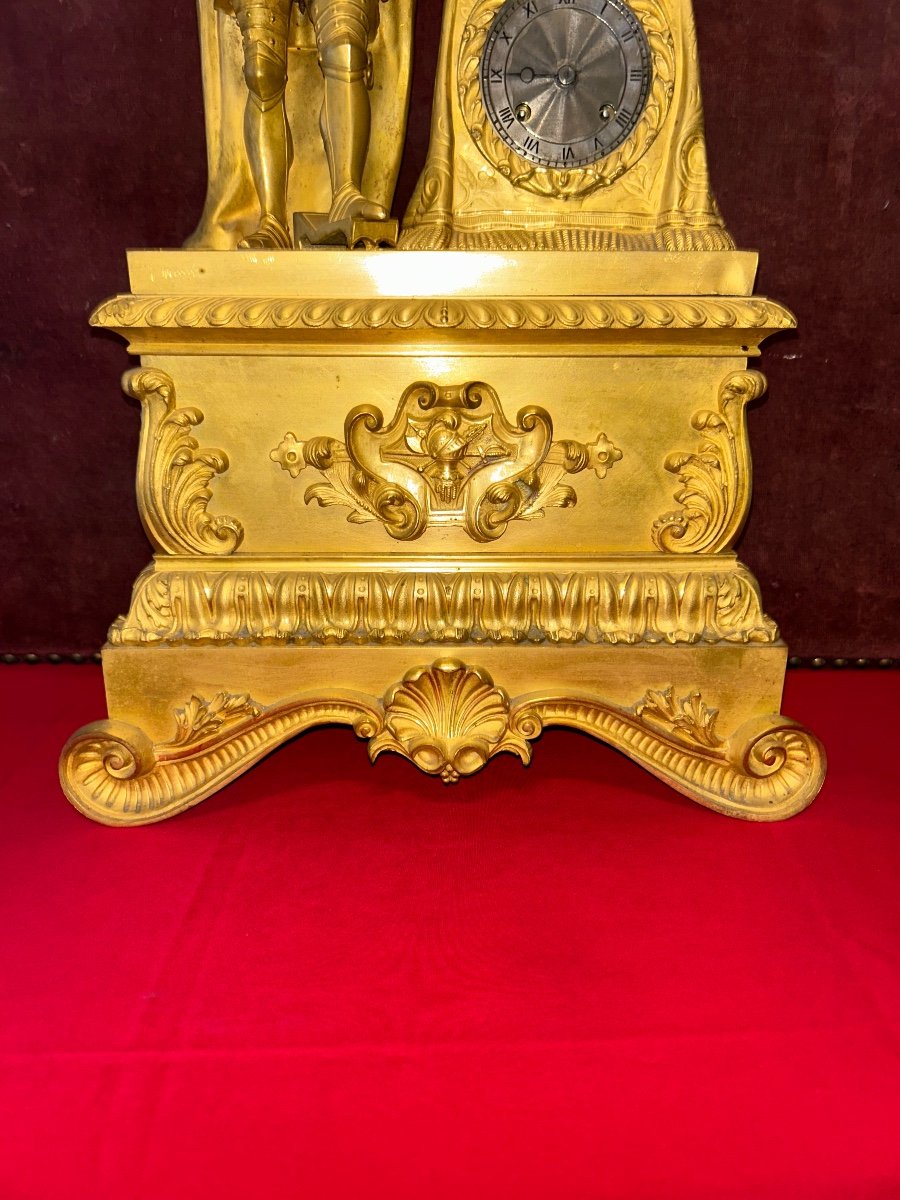 19th Century Gilt Bronze Clock-photo-2