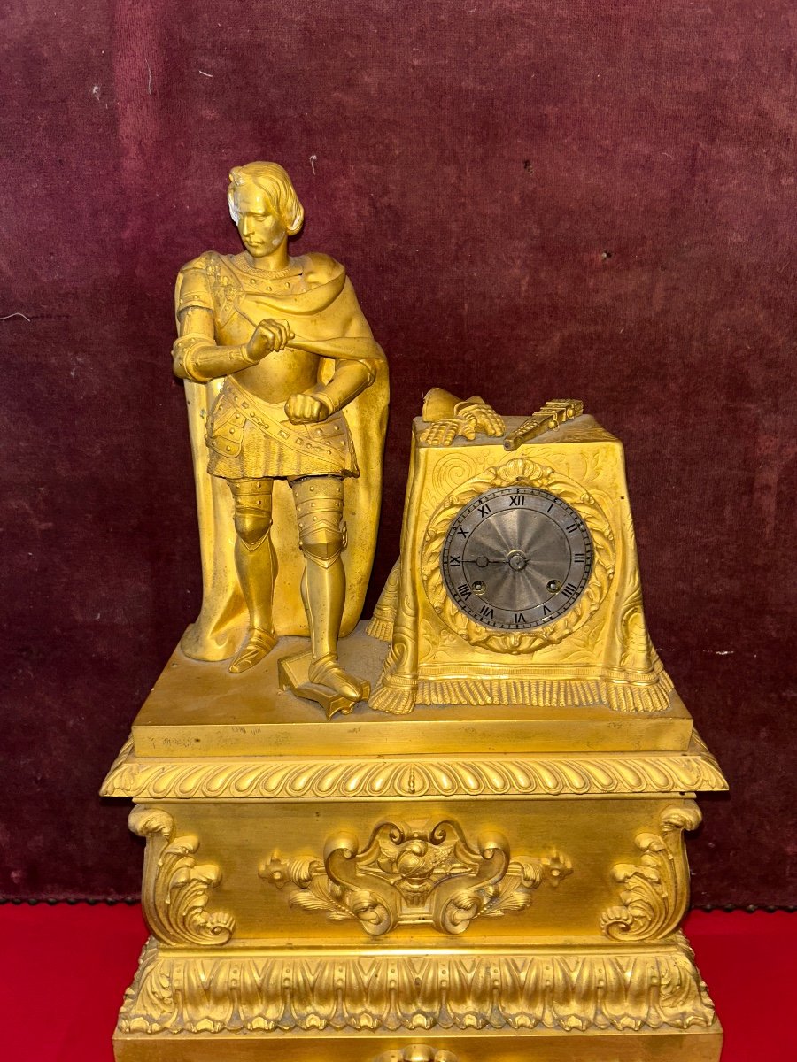 19th Century Gilt Bronze Clock-photo-3