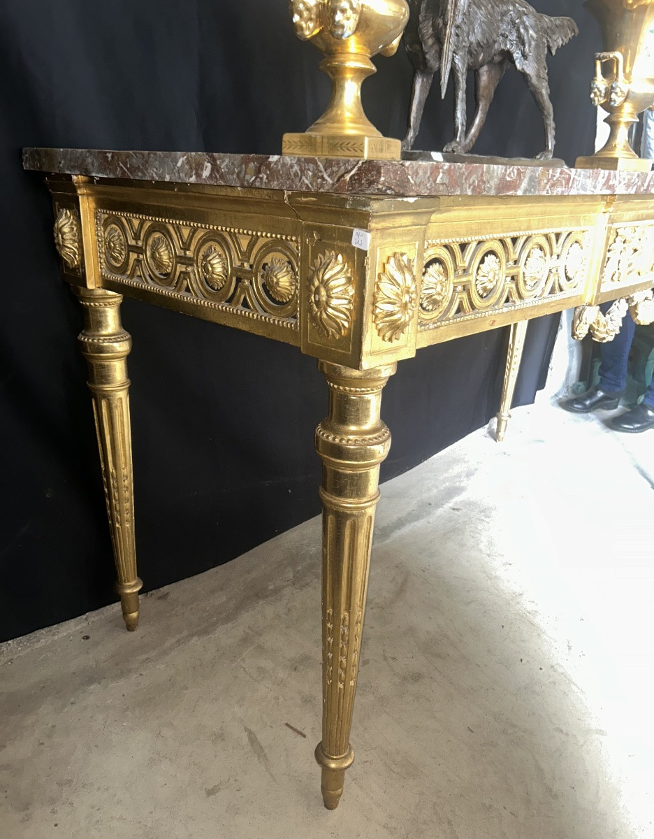 Louis XVI Period Gilded Console -photo-2