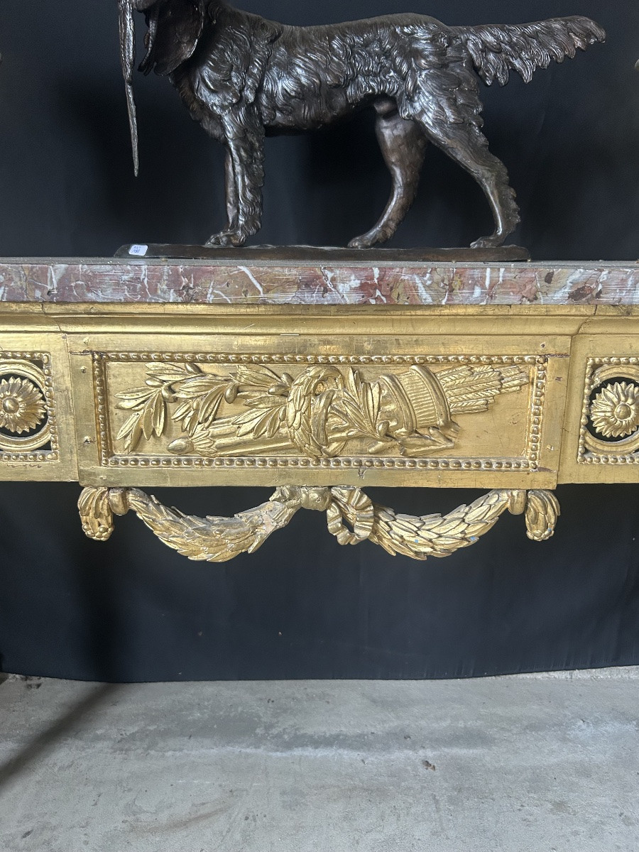 Louis XVI Period Gilded Console -photo-3