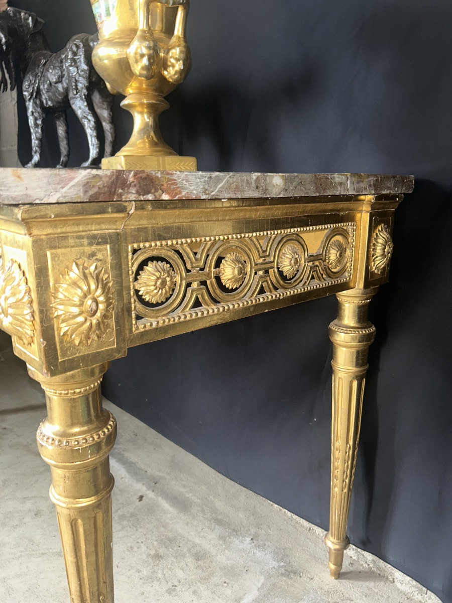 Console Doré D’époque Louis XVI -photo-4