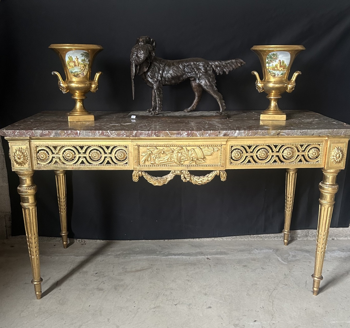 Console Doré D’époque Louis XVI 