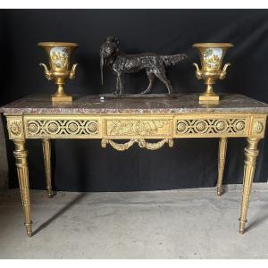 Louis XVI Period Gilded Console 