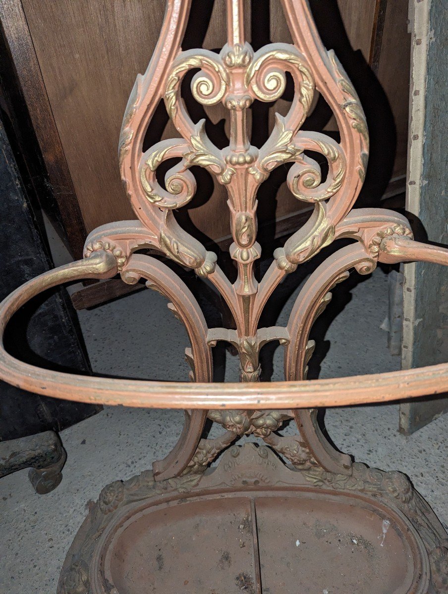 Cast Iron Umbrella Stand, By A. Corneau, Charleville Brothers – Late 19th Century-photo-4