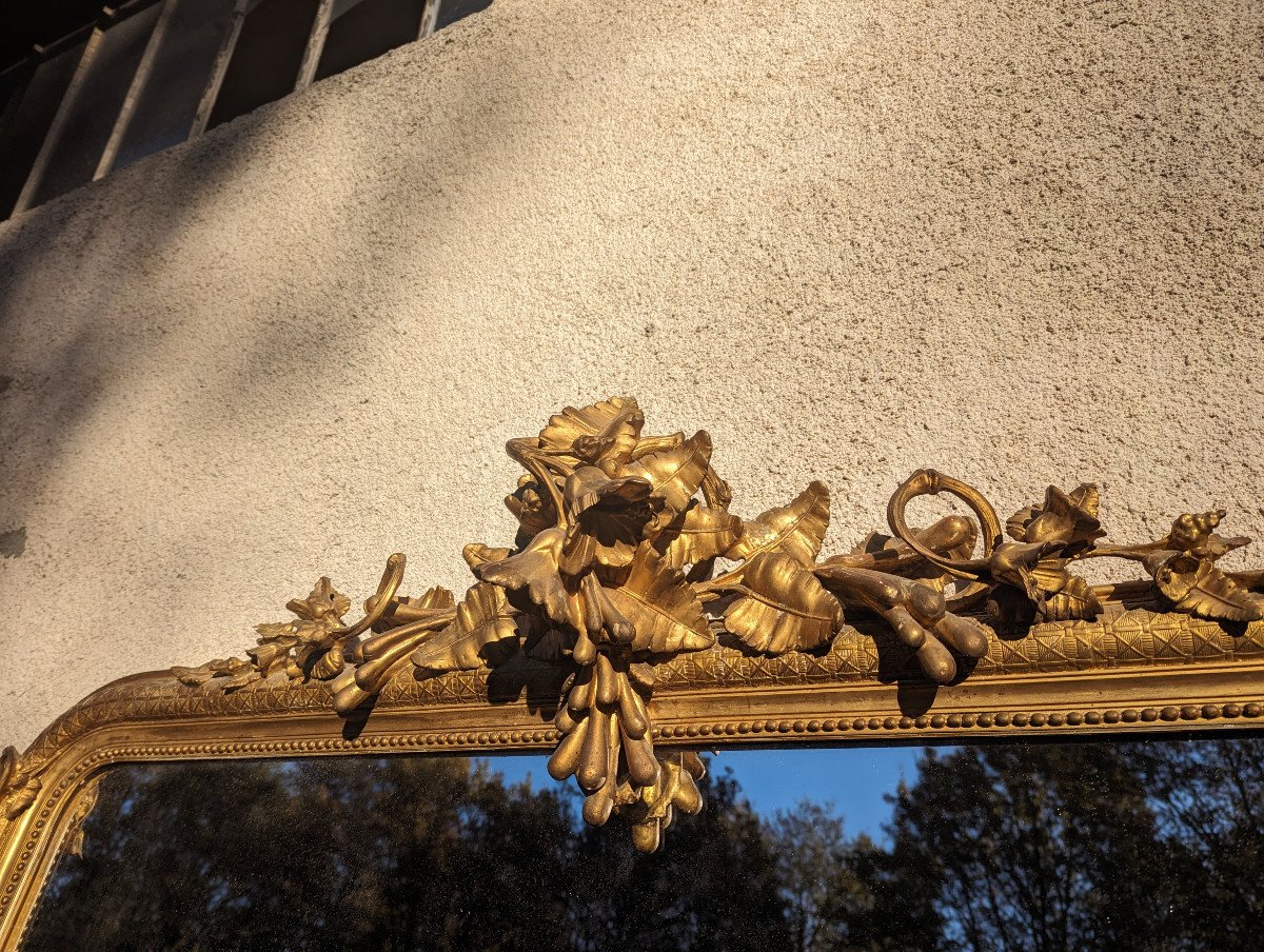 Large Pair Of 19th Century Fireplace Mirrors -photo-2