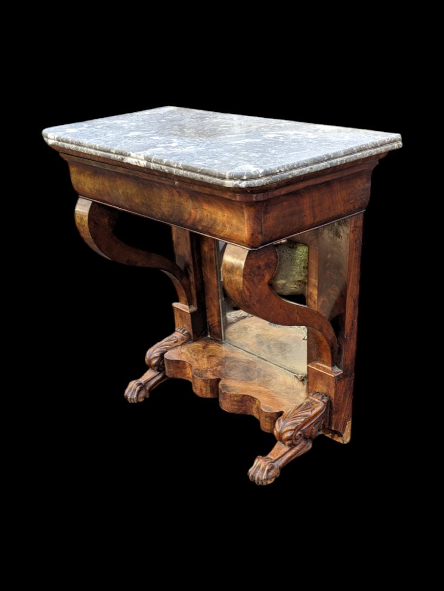 Small Empire Period Console With Claw Base -photo-2