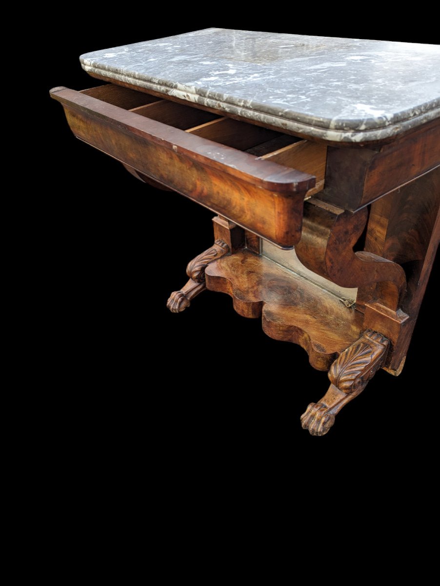 Small Empire Period Console With Claw Base -photo-3