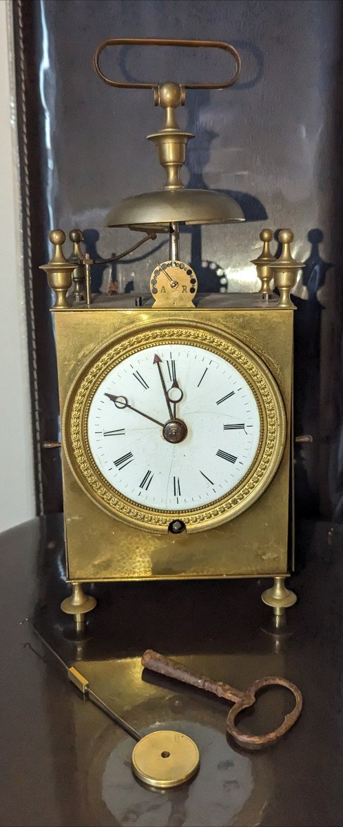 Horloge De Voyage Capucine 19 ème Siècle 