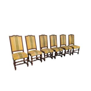 Série De 6 Chaises Lxiii 17 ème Siècle 