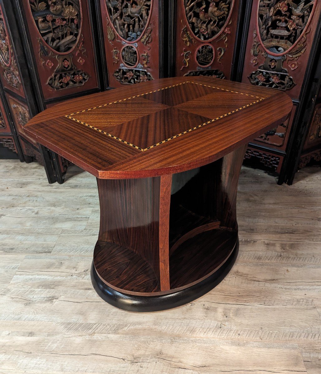 Art Deco Mahogany Side Table-photo-2