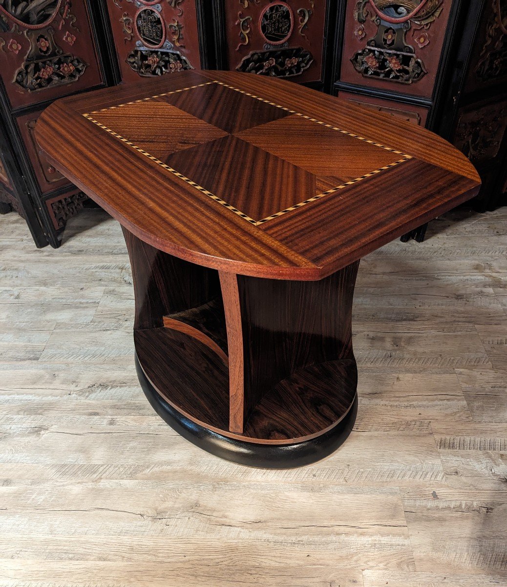 Art Deco Mahogany Side Table-photo-3