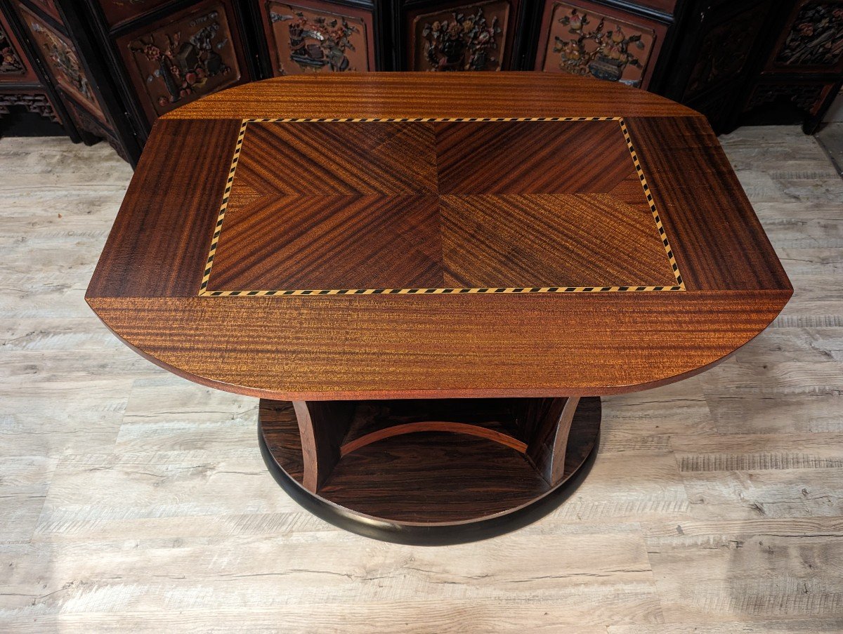 Art Deco Mahogany Side Table-photo-4