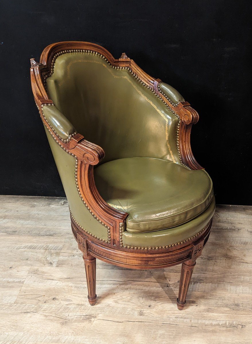 Louis XVI Rotating Office Armchair-photo-2