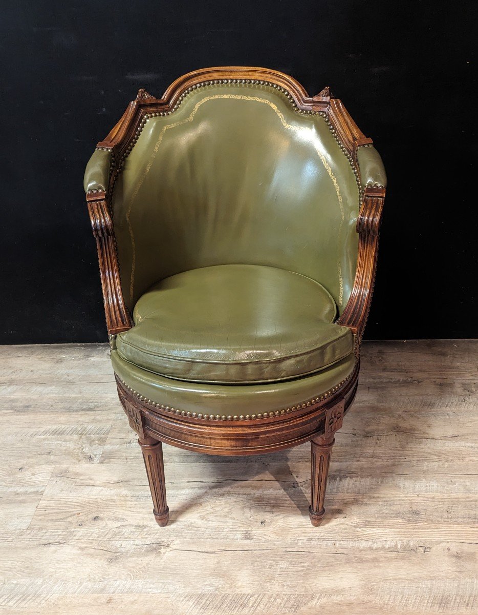 Louis XVI Rotating Office Armchair-photo-3