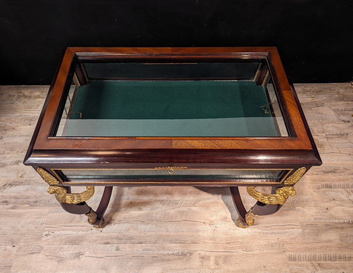 Napoleon III Mahogany Showcase Table-photo-4