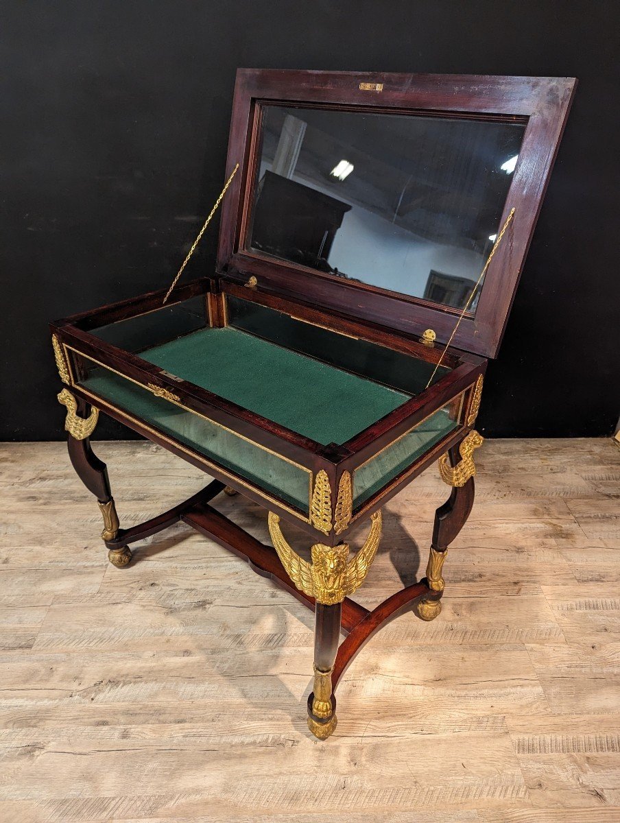 Napoleon III Mahogany Showcase Table