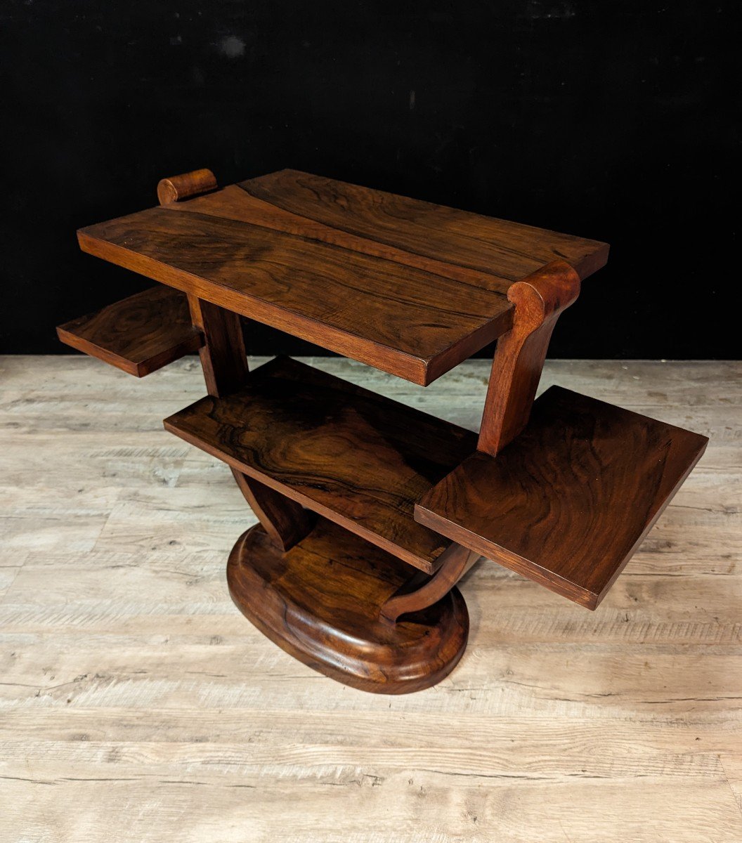 Walnut Side Table From The Art Deco Period-photo-2