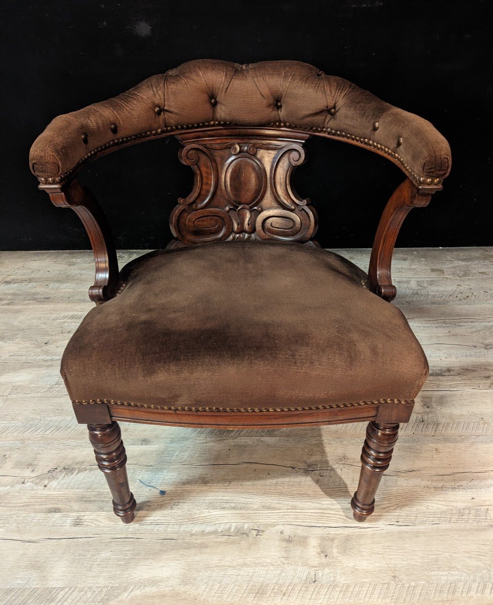 English Chesterfield Style Office Chair 