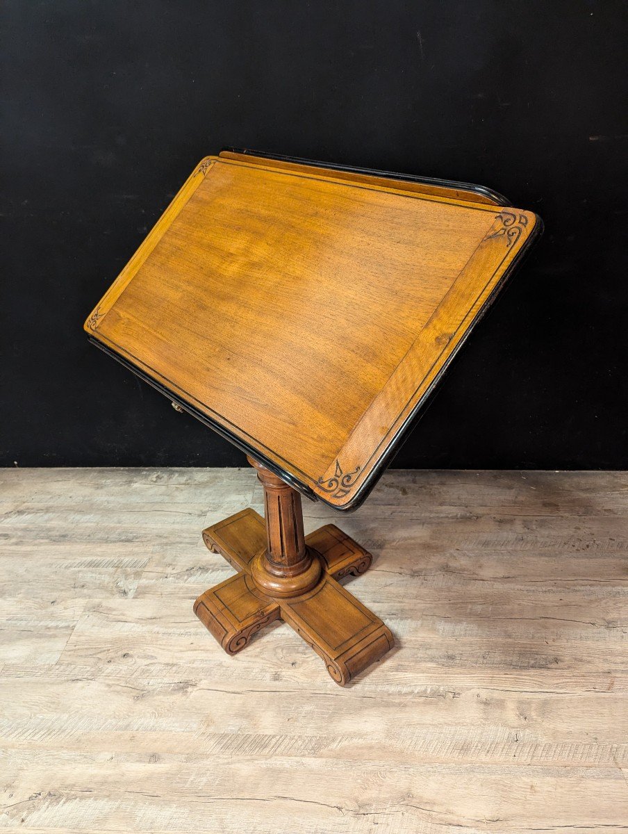 Architect's Table In Mahogany From The 1900s-photo-2