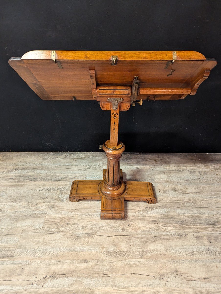 Architect's Table In Mahogany From The 1900s-photo-4