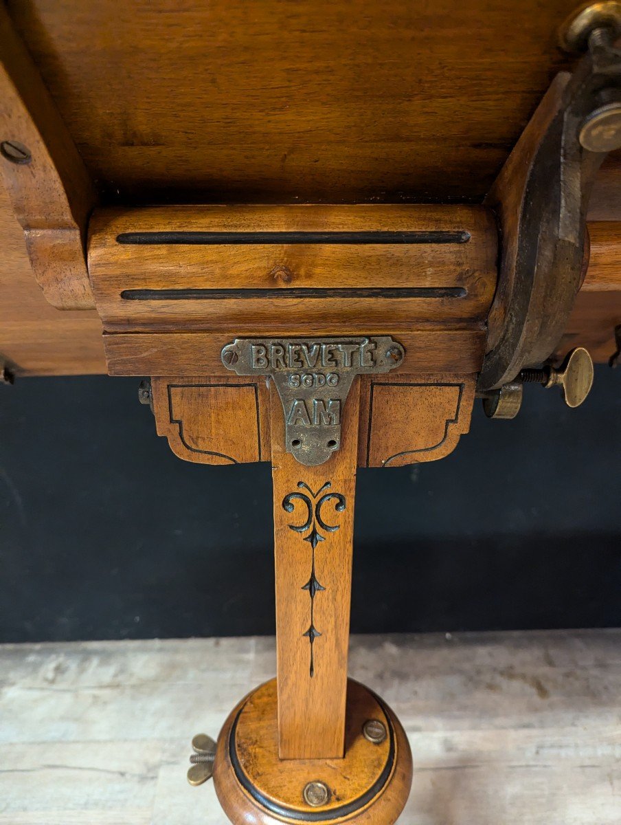 Architect's Table In Mahogany From The 1900s-photo-1