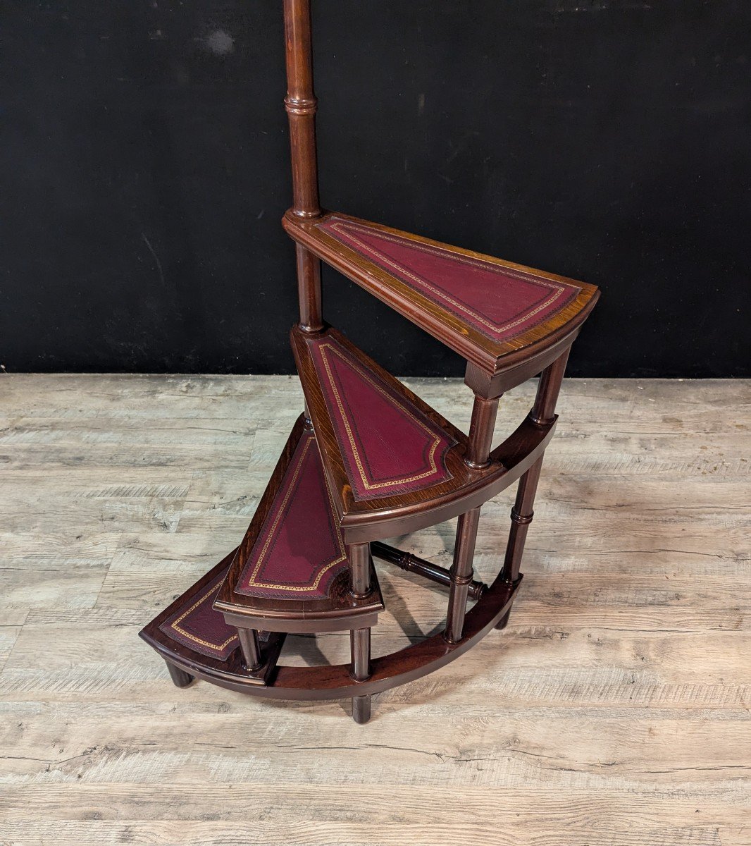 English Mahogany Library Stepladder-photo-4