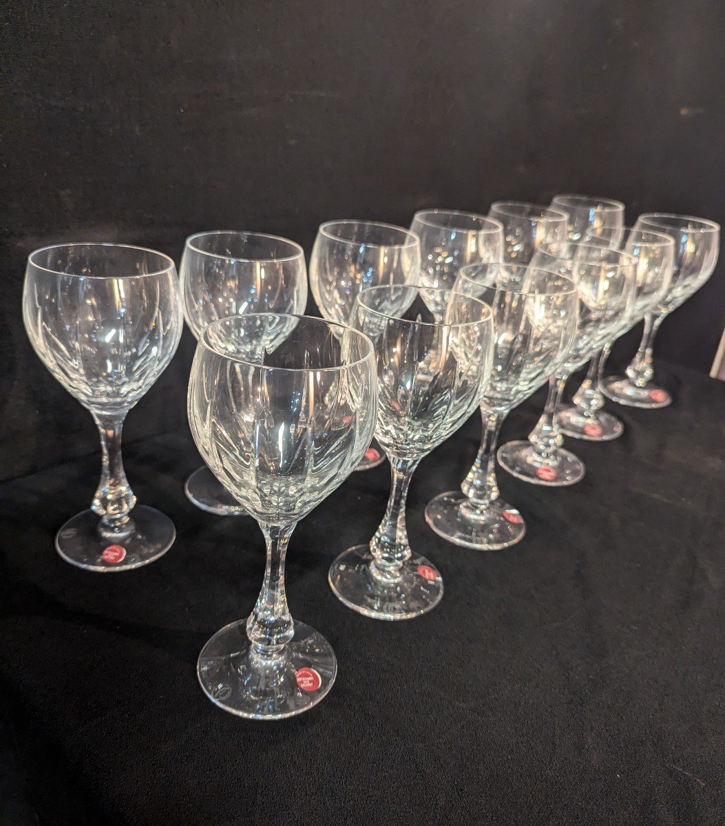 Twelve Water Glasses From Baccarat Cristallerie-photo-2