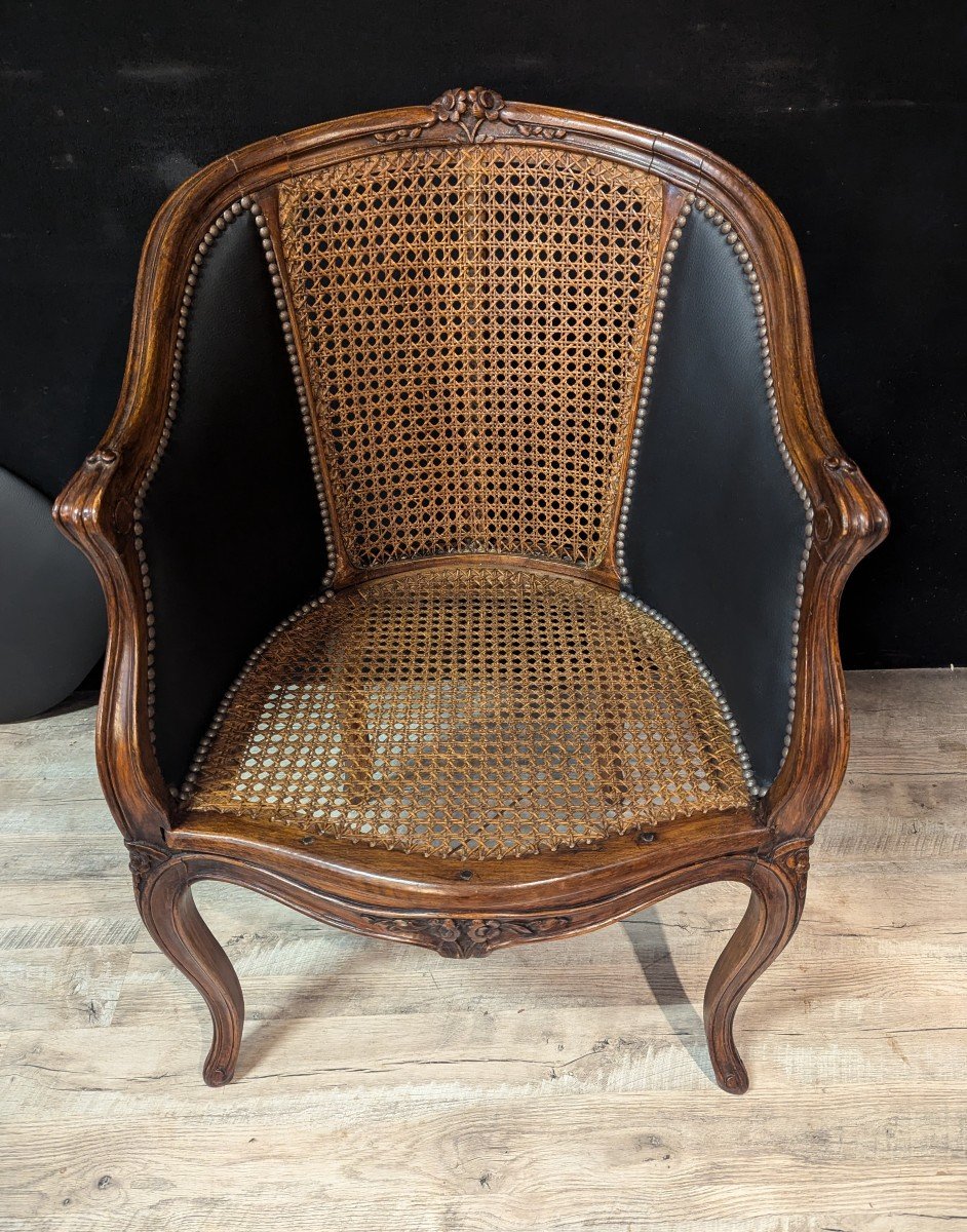 Louis XV Office Chair With Canework-photo-2