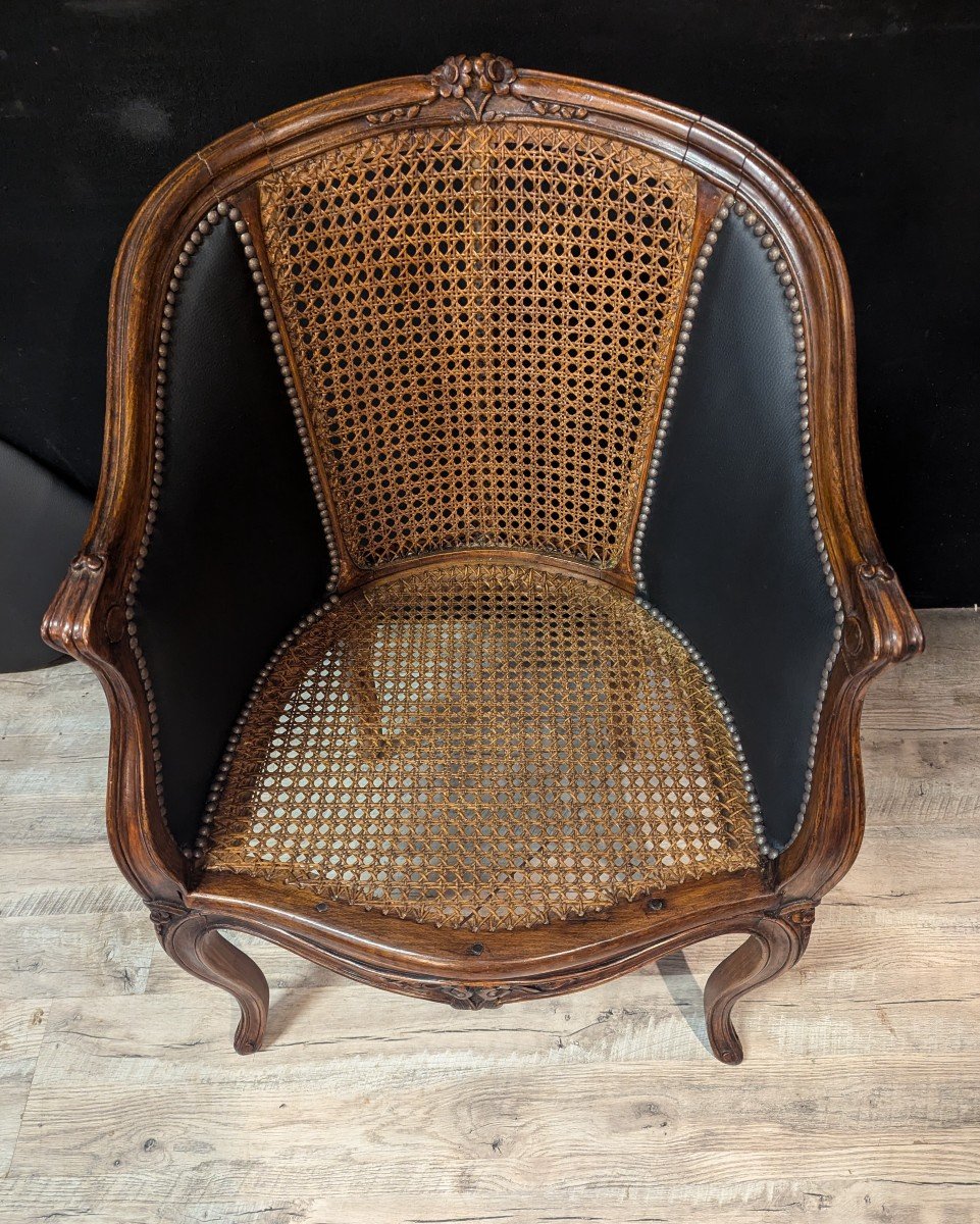 Louis XV Office Chair With Canework-photo-3