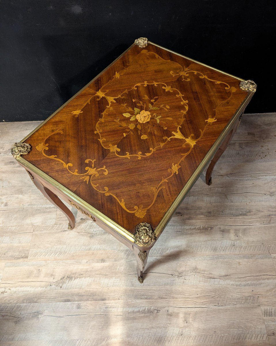 Louis XV Style Marquetry Games Table-photo-3