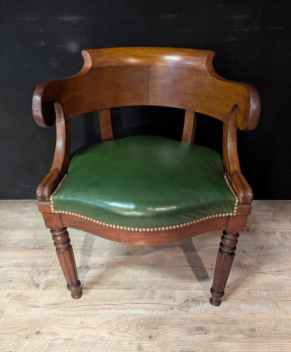 Restoration Style Oak Office Chair